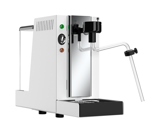 FRESKO Macchina Per Cappuccino Serbatoio D’acqua 1 Litro 15 Bar Macchina Espresso Con Lancia Vapore Per Latte Professionale Macchiato Cappuccino Acciaio Inox Spazzolato 